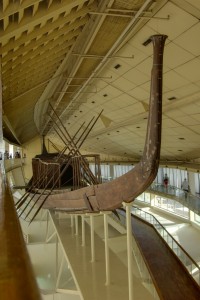 The reconstructed "solar barge" of Khufu.